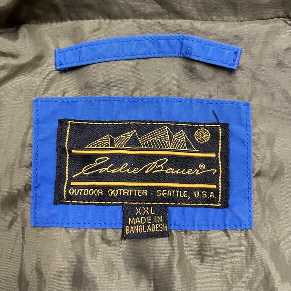 Eddie Bauer Jacket Mens 2XL Blue Genuine Mountain Parka Hooded Outdoor Nylon - Picture 6 of 10